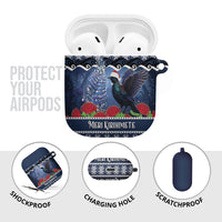 New Zealand Tui Bird Christmas AirPods Case Pohutukawa Xmas Tree Meri Kirihimete LT22 - Polynesian Pride