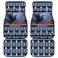 New Zealand Tui Bird Christmas Car Mats Pohutukawa Xmas Tree Meri Kirihimete LT22 - Polynesian Pride