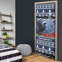 New Zealand Tui Bird Christmas Door Cover Pohutukawa Xmas Tree Meri Kirihimete LT22 - Polynesian Pride