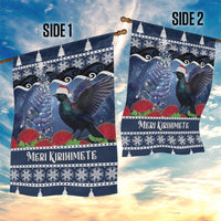 New Zealand Tui Bird Christmas Garden Flag Pohutukawa Xmas Tree Meri Kirihimete LT22 - Polynesian Pride