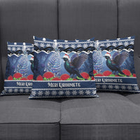 New Zealand Tui Bird Christmas Pillow Cover Pohutukawa Xmas Tree Meri Kirihimete LT22 - Polynesian Pride