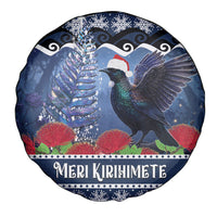 New Zealand Tui Bird Christmas Spare Tire Cover Pohutukawa Xmas Tree Meri Kirihimete LT22 - Polynesian Pride