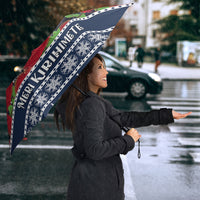 New Zealand Tui Bird Christmas Umbrella Pohutukawa Xmas Tree Meri Kirihimete LT22 - Polynesian Pride