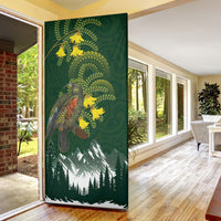 Kea Bird Kowhai New Zealand Door Cover Mountain Landscape Maori Art LT22 - Polynesian Pride