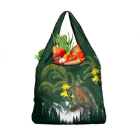 Kea Bird Kowhai New Zealand Grocery Bag Mountain Landscape Maori Art LT22 1-pack One Size Green - Polynesian Pride
