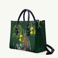Kea Bird Kowhai New Zealand Leather Bag Mountain Landscape Maori Art LT22 Green - Polynesian Pride