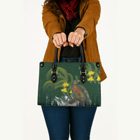 Kea Bird Kowhai New Zealand Leather Bag Mountain Landscape Maori Art LT22 - Polynesian Pride