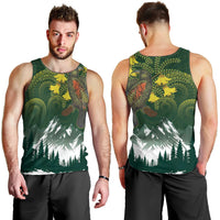 Kea Bird Kowhai New Zealand Men Tank Top Mountain Landscape Maori Art LT22 - Polynesian Pride