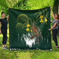 Kea Bird Kowhai New Zealand Quilt Mountain Landscape Maori Art LT22 - Polynesian Pride