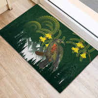 Kea Bird Kowhai New Zealand Rubber Doormat Mountain Landscape Maori Art LT22 - Polynesian Pride