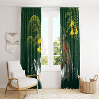 Kea Bird Kowhai New Zealand Window Curtain Mountain Landscape Maori Art LT22 - Polynesian Pride