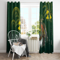 Kea Bird Kowhai New Zealand Window Curtain Mountain Landscape Maori Art LT22 - Polynesian Pride