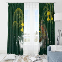 Kea Bird Kowhai New Zealand Window Curtain Mountain Landscape Maori Art LT22 - Polynesian Pride