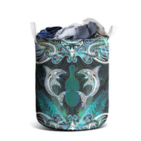 New Zealand Kotiate Weapon Laundry Basket Aotearoa Mango Paua Shell Maori Pattern LT22 - Polynesian Pride