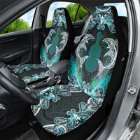 New Zealand Kotiate Weapon Car Seat Cover Aotearoa Mango Paua Shell Maori Pattern LT22 - Polynesian Pride