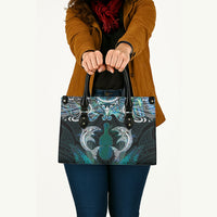 New Zealand Kotiate Weapon Leather Bag Aotearoa Mango Paua Shell Maori Pattern LT22 - Polynesian Pride