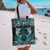 New Zealand Kotiate Weapon Tote Bag Aotearoa Mango Paua Shell Maori Pattern LT22 - Polynesian Pride