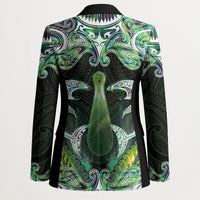 New Zealand Mere Pounamu Weapon Blazer Aotearoa Mango Paua Shell Maori Pattern LT22 - Polynesian Pride