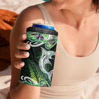 New Zealand Mere Pounamu Weapon 4 in 1 Can Cooler Tumbler Aotearoa Mango Paua Shell Maori Pattern LT22 - Polynesian Pride