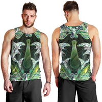 New Zealand Mere Pounamu Weapon Men Tank Top Aotearoa Mango Paua Shell Maori Pattern LT22 - Polynesian Pride