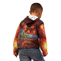 New Zealand Kea Bird Matariki Personalised Kid Hoodie Silver Fern Maori Pattern