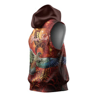 New Zealand Kea Bird Matariki Personalised Sleeveless Hoodie Silver Fern Maori Pattern LT22 - Polynesian Pride