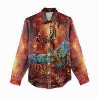 New Zealand Kea Bird Matariki Personalised Women Casual Shirt Silver Fern Maori Pattern LT22 - Polynesian Pride