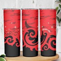 New Zealand Matariki Skinny Tumbler Maori New Year Koru Pattern LT22 - Polynesian Pride