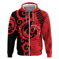 New Zealand Matariki Zip Hoodie Maori New Year Koru Pattern