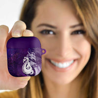 New Zealand Matariki AirPods Case Maori Manaia Galaxy Silver Fern Purple Color LT22 - Polynesian Pride