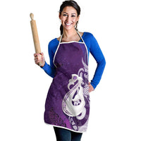 New Zealand Matariki Apron Maori Manaia Galaxy Silver Fern Purple Color LT22 - Polynesian Pride