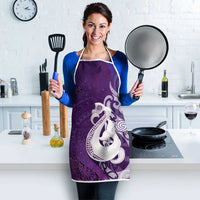 New Zealand Matariki Apron Maori Manaia Galaxy Silver Fern Purple Color LT22 - Polynesian Pride