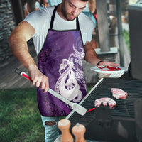 New Zealand Matariki Apron Maori Manaia Galaxy Silver Fern Purple Color LT22 - Polynesian Pride