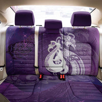 New Zealand Matariki Back Car Seat Cover Maori Manaia Galaxy Silver Fern Purple Color