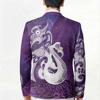 New Zealand Matariki Blazer Maori Manaia Galaxy Silver Fern Purple Color LT22 - Polynesian Pride