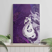 New Zealand Matariki Canvas Wall Art Maori Manaia Galaxy Silver Fern Purple Color LT22 - Polynesian Pride