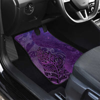 New Zealand Matariki Car Mats Maori Manaia Galaxy Silver Fern Purple Color LT22 - Polynesian Pride
