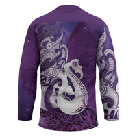 New Zealand Matariki Hockey Jersey Maori Manaia Galaxy Silver Fern Purple Color