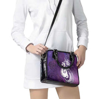 New Zealand Matariki Shoulder Handbag Maori Manaia Galaxy Silver Fern Purple Color LT22 - Polynesian Pride