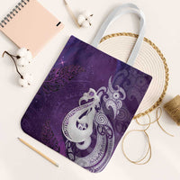 New Zealand Matariki Tote Bag Maori Manaia Galaxy Silver Fern Purple Color LT22 White Strap One Size Purple - Polynesian Pride