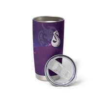 New Zealand Matariki Tumbler Cup Maori Manaia Galaxy Silver Fern Purple Color