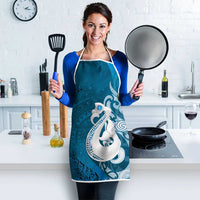 New Zealand Matariki Apron Maori Manaia Galaxy Silver Fern Blue Color