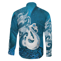 New Zealand Matariki Family Matching Puletasi and Hawaiian Shirt Maori Manaia Galaxy Silver Fern Blue Color LT22 - Polynesian Pride