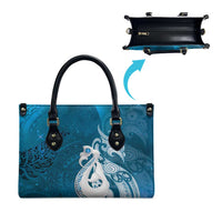New Zealand Matariki Leather Bag Maori Manaia Galaxy Silver Fern Blue Color LT22 - Polynesian Pride
