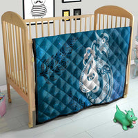 New Zealand Matariki Quilt Maori Manaia Galaxy Silver Fern Blue Color LT22 - Polynesian Pride