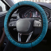 New Zealand Matariki Steering Wheel Cover Maori Manaia Galaxy Silver Fern Blue Color LT22 - Polynesian Pride
