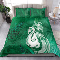New Zealand Matariki Bedding Set Maori Manaia Galaxy Silver Fern Green Color LT22 - Polynesian Pride
