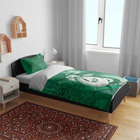 New Zealand Matariki Bedding Set Maori Manaia Galaxy Silver Fern Green Color LT22 - Polynesian Pride
