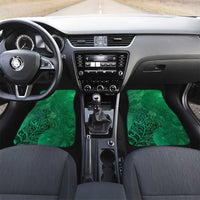 New Zealand Matariki Car Mats Maori Manaia Galaxy Silver Fern Green Color LT22 Set 2pcs - Front Green - Polynesian Pride