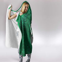 New Zealand Matariki Hooded Blanket Maori Manaia Galaxy Silver Fern Green Color LT22 - Polynesian Pride
